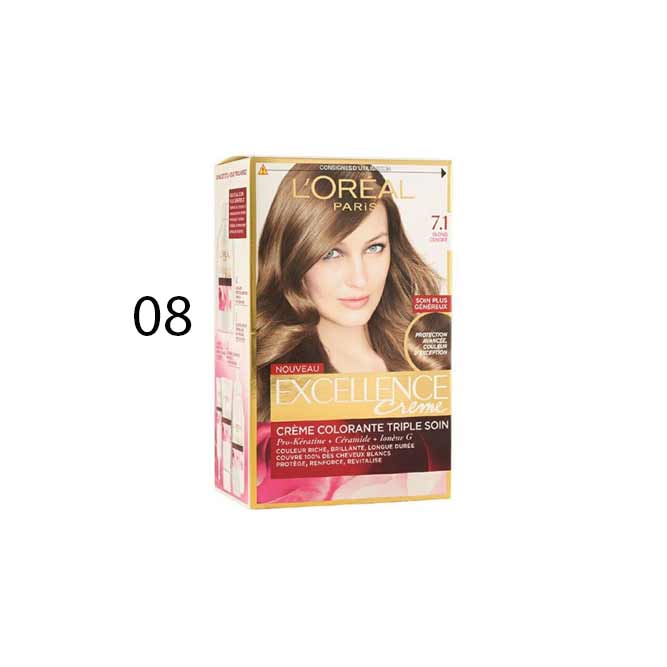 کیت رنگ مو لورآل مدل Excellence شماره 7.1